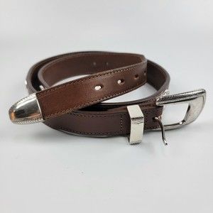 PGA Golf Tour Ladies Concho Belt 32/34 Oil Tanned Leather Brown 5621710 EUC